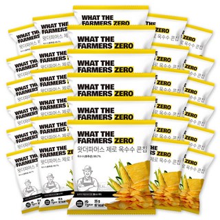 다이어터 필수품 왓더파머스 오리지널 무설탕 옥수수칩 기름 없이 열풍에 구운 건강한 저당 간식 옥수수 콘칩, 30개, 25g