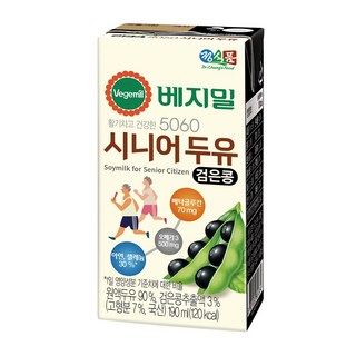 베지밀 5060 시니어 두유 검은콩, 190ml, 48개