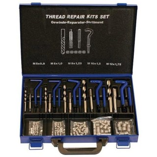 HHIP 10110072 16개 세트 M12 x 175 헬리컬 STI 나사 복구 키트, 1/4-20 to 1/2-13, 132 Pc. Master Inch Kit - Coar