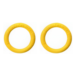 대롱상점 TPR 프리스비링 2P 세트, 옐로우, 2개