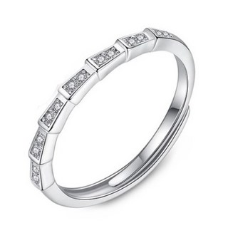 竹節情侶戒指 純銀對戒 簡約時尚