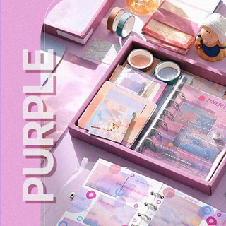 스크랩북 다이어리 꾸미기 다꾸 세트 패키지, 선셋글로우 - 퍼플