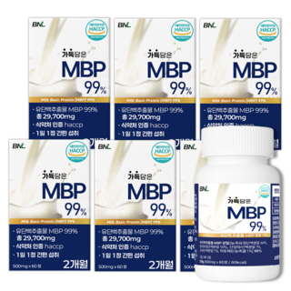MBP 유단백추출물 정 엠비피 MBP 식약청 HACCP 인증 100% 정품 네덜란드 산 산양유 초유 단백질, 6개, 60정