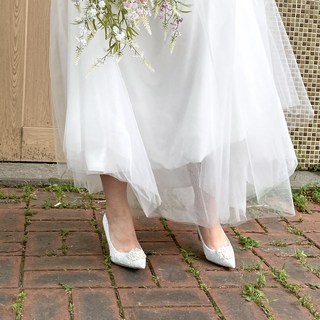 타임비 발편한 여성 웨딩 데일리 통굽 구두 새틴 자체제작 구름힐 통굽8cm