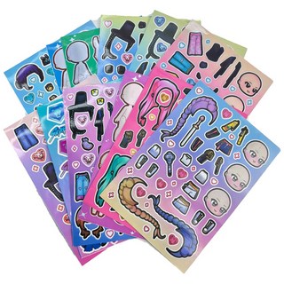 케이팝데몬헌터스 코디 스티커 12장 케데헌 굿즈 더피 호랑이 라푸유 캐릭터 종류스티커세트, 12매, S011