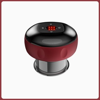 DS 온열 자동식 전동식 괄사 마사지기 타이밍 오프 6단 흡입력 부황기, 레드