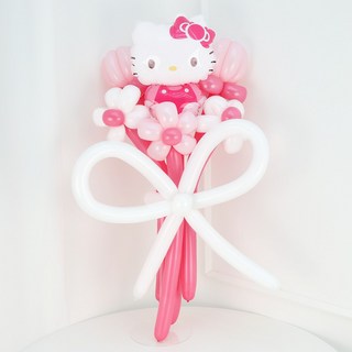 파티짱 캐릭터 요술 꽃 풍선 다발 세트 DIY 만들기 재료, 1개, 키티