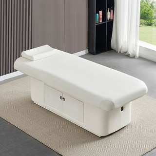 網紅乳膠電動美容床 美容院專用多功能升降恆溫加熱理療微整美體床, 1個, 熱賣-白色恆溫乳膠直板