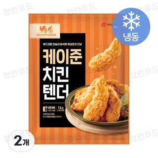 케이준 치킨텐더 마니커 1kg/25±5ea, 2개, 1kg
