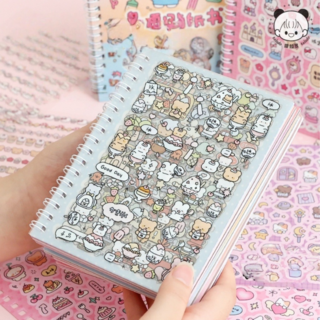 미나 스티커북 1탄+2탄 2종 세트 미니스티커 요소 1000가지, 1세트, 혼합색상