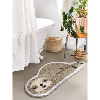 可愛甜睡樹懶浴室門墊，吸水防滑地墊，臥房地毯腳踏墊，多款造型可選，打造溫馨居家空間