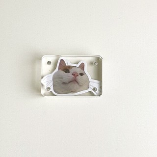 BenF Case 자석 액자 4*6 포토 증명 사진 아크릴 프레임 스탠드 탁상 인테리어 소품 교체형, 1개, 투명