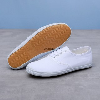 【台灣出貨】 少年白布鞋 兒童帆布白球鞋 體操舞蹈專用小白鞋 幼兒園室內錶演武術鞋