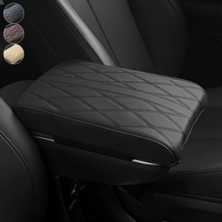 디뷰 차량용 메모리폼 팔걸이 퀼팅 콘솔쿠션, 1개, 내추럴 블랙