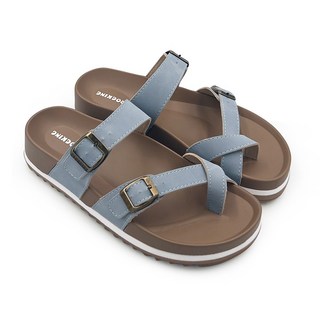 FROGKING 女鞋 繞趾羅馬風厚底足弓減壓拖鞋，舒適支撐、足弓減壓、室內防滑