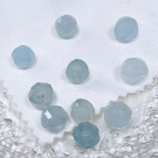 【泰福水晶 Tai Fu】海藍寶鑽切散珠 7mm 10顆一組 天然水晶散珠 DIY手作串珠材料