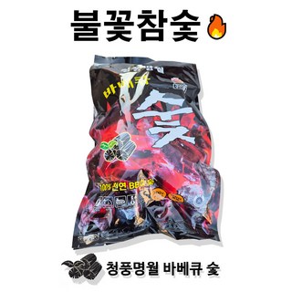 불꽃참숯 청풍명월 바베큐숯 (700g x 20개 착화제1개 포함) 대용량 1박스, 700g