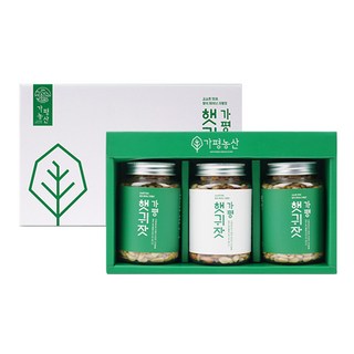 가평농산 국산잣 선물세트 140g 3개입 25년 햇잣 (백잣 황잣 선택가능), 백잣 2개입 황잣 1개입, 3개
