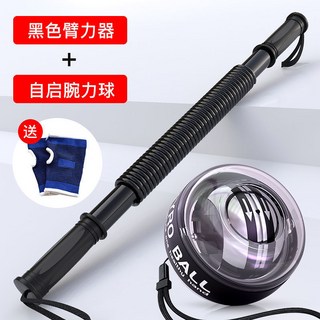 臂力器健身器材：家用臂力棒拉力器，多功能鍛鍊身體 (30kg/40kg/50kg), 腕力球+50kg臂力器送手套, 1個