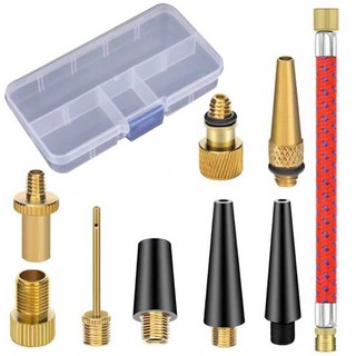 자전거 공기주입구 변환 어댑터 노즐 세트, 1세트