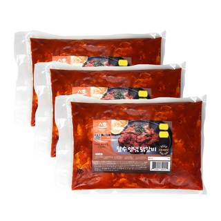 국내산닭 냉장 춘천 닭갈비 당일제조발송 달수 한입 양념닭갈비, 500g, 3개