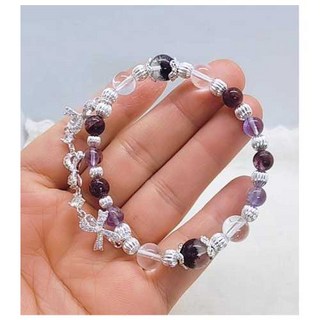 天然水晶手鍊 紅幽靈 紫幽靈 白水晶 招財 招貴人 助事業 提升人緣 增強靈感 提升運勢 手串
