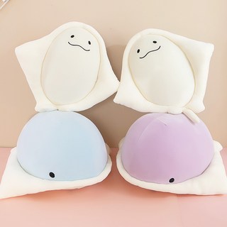 대형 가오리 인형 동물 쿠션 애착 모찌 봉제인형 2size, 가오리인형 40cm (블루), 1개