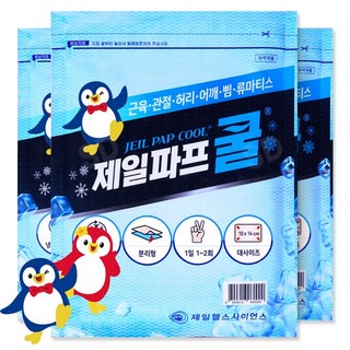 제일파프 냉파스 차가운 파스 일체형 붙이는 쿨파스 5매입, 5매, 3개