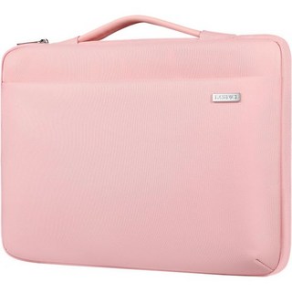 LANDICI 360° 노트북 슬리브 케이스 14 15인치 2022-2025년 맥북 에어 15 M2M3M4 프로 HP 크롬북 손잡이가 있는 방수 컴퓨터 가방 커버 살구색, Light Pink, 12.6-13.6 inch, 1개