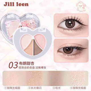 jillleen 臥蠶盤 四色眼影盤 天使小熊限定版 臥蠶提亮 打造自然立體眼妝, 1個, 03 布朗甜杏