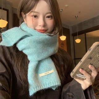 柔軟親膚純色針織圍巾 保暖圍脖 學生情侶款