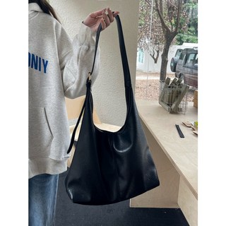 【MDMS】秋冬摩登手提包，質感復古肩背包，真皮斜挎包，通勤托特包，休閒百搭子母包，A4可放, 黑色