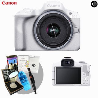 포토리뷰이벤트 EOS R50+RF-s 18-45mm IS STM KIT+액정보호필름+포켓융+청소도구+리더기+ MCUV 필터 /WJK, 화이트