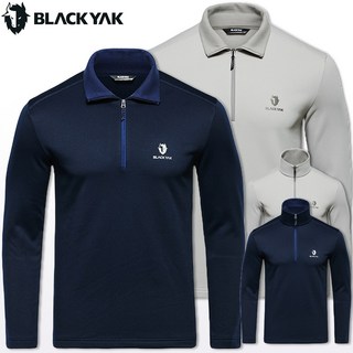 블랙야크 남성 지퍼 폴로티 기모 카라 집업 겨울 스판 티셔츠 1BYTSW4011