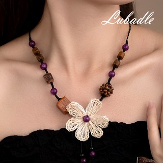 루바들 RN8316 여자 보헤미안 꽃 비즈 롱 패션 목걸이 주얼리