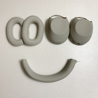 마이플럼 소니 헤드셋 wh 1000xm5 커버 실리콘 5피스 세트 노이즈캔슬링 헤드폰, (XM6)핑크그레이