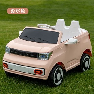 淘氣寶貝 新款兒童電動汽車 1046雙開門四輪遙控童車 搖擺童車 兒童電動車 電動汽車 可坐小孩 充電童車 現貨, 柔粉色, 1個
