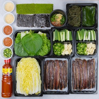 포항 구룡포 햇과메기 야채세트, 1세트, 20미 손질과메기 + 야채세트 (4~5인)