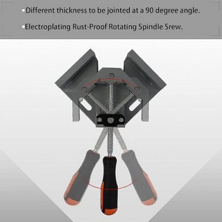 문짝지그 90도 클립 용접 목공 직각 클램프 프레임 코너 바이스 작업대 알루미늄 합금, 01 실버