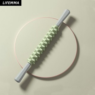 瑜伽按摩棒狼牙棒按摩滾軸 非瘦小腿肌肉放鬆神器滾輪擀大腿琅琊棒, 嫩芽綠【絲滑雙軸承】高端超痛款, 1個