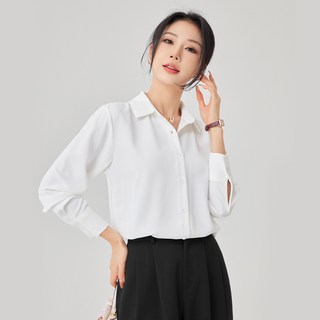 YAMANMAN 여성 베이직 긴팔셔츠 블라우스 출근룩