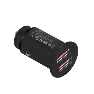 台灣製造 保固一年 27W快速充電器 雙QC3.0傳輸孔 極速快充 QC4.0智慧車用充電器 PD3.0快充 車充, 黑色雙USB