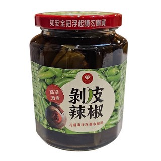 光隆海洋生技 光隆高粱酒香剝皮辣椒450gx1罐 花蓮深層水 獨特風味 下飯菜 (超商取貨限購4瓶), 1個