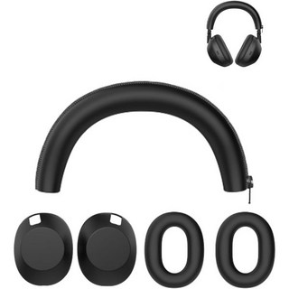 헤드폰케이스 이어폰 헤드셋 파우치 소니 WH1000XM6 헤드폰과 호환되는 스웨트 케이스 커버유루렐 커버 및 헤드밴드 부드럽고 편안한 노이즈 캔슬링 헤드폰 액세서리 블랙, 헤드폰케이스 이어폰 헤드셋 파우치 소니 WH1000XM