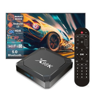 프리라이프 - 안드로이드 13 OTT TV 셋톱박스 8K HDR 스마트 티비 셋탑박스, X98K 2GB+16GB, 1개
