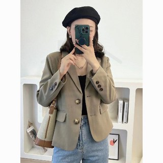 黑色西裝外套女 秋裝新款 高級質感小西服