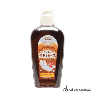 日本 NOL 調味醬造型沐浴乳 泡泡浴露 食物造型洗澡海綿 - 番茄醬 美乃滋 草莓 楓糖 吐司 章魚燒 熱狗 鬆餅, 1個, 醬汁風沐浴乳(蘋果香氣)