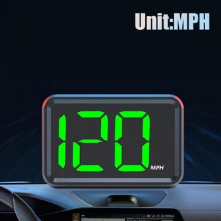헤드업디스플레이 디지털 속도계 자동차 GPS HUD 헤드업 디스플레이 고화질 LED 속도 계량기 모든 차량 트럭용 과속 경보, 1개, 4) Green MPH