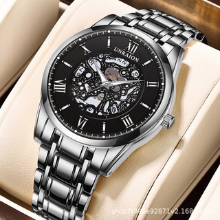 男士機械錶 全自動鏤空日曆夜光防水商務手錶 2026新款