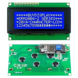 LCD2004顯示模組 I2C介面 20字x4排 藍底白字 液晶顯示板 Arduino 樹莓派 STM適用, 1個